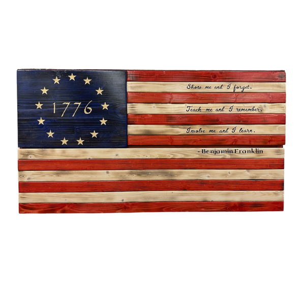 Large Flag Concealment Cabinet - 3 Compartments