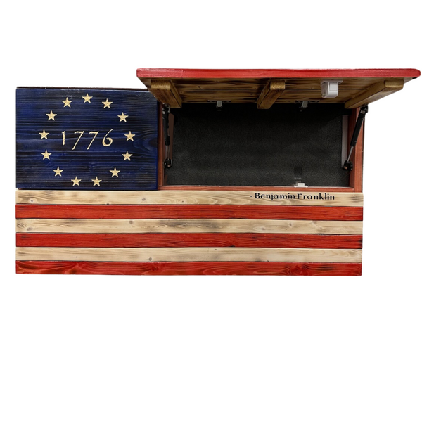 Large Flag Concealment Cabinet - 3 Compartments