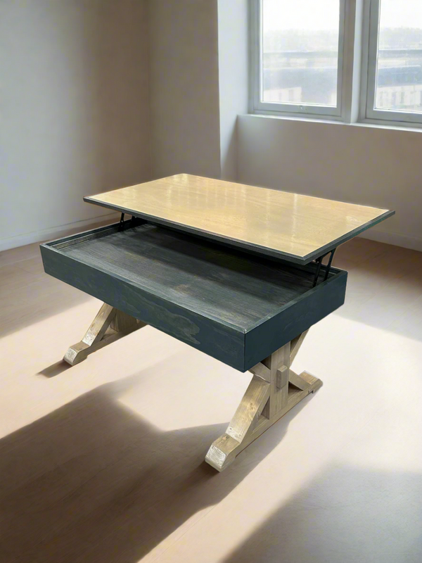 Riser Table Gray open