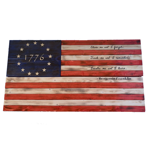 Large Flag Concealment Cabinet - 3 Compartments