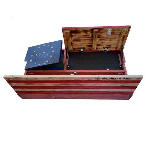 Large Flag Concealment Cabinet - 3 Compartments