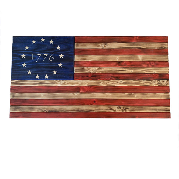 1776 Red White Blue Burnt