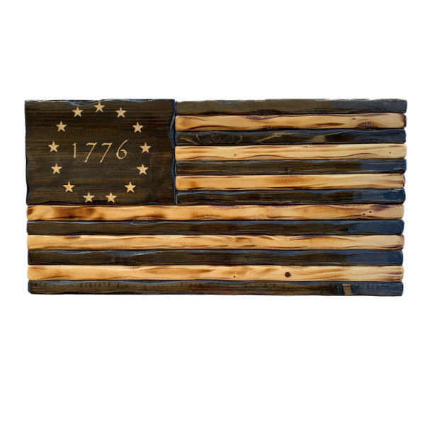 1776 Black Natural Burnt Distressed