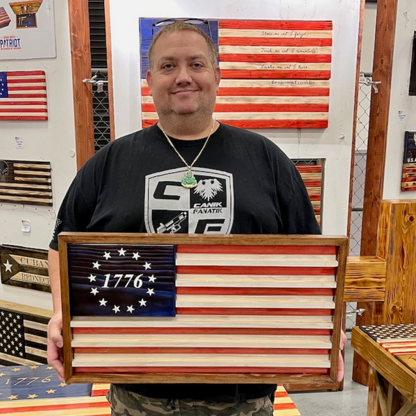 Medium Coin Display Betsy Ross 1776 Flag