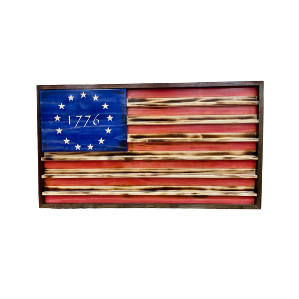 1776 design on Red, White And Blue Coin Display