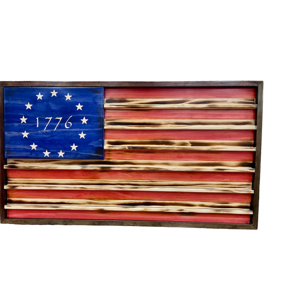 Framed Flag Plaque Coin Display