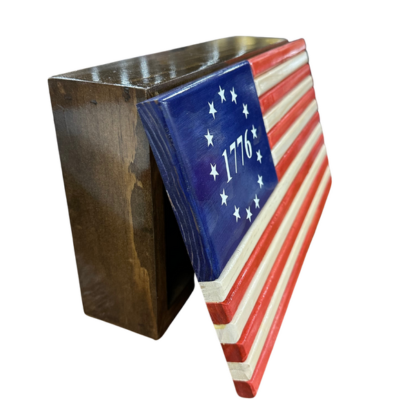 Small Flag Concealment Cabinet - one compartment