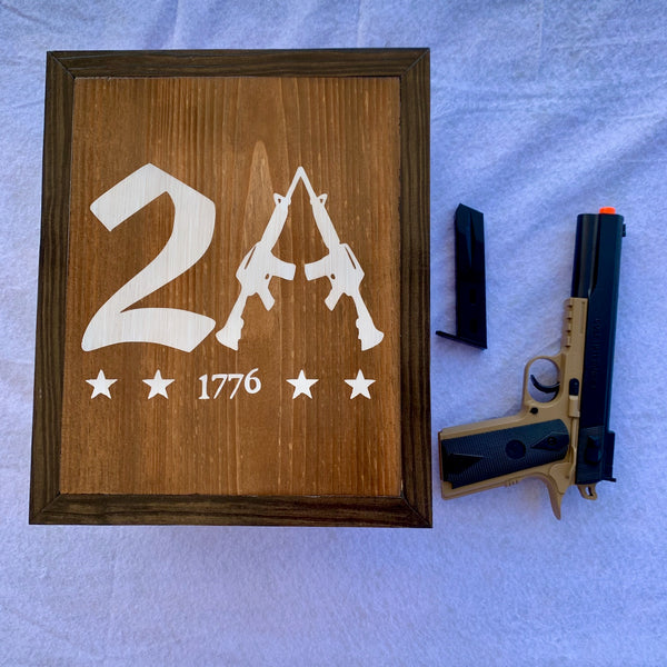 2nd Amendment Framed Art Cabinet