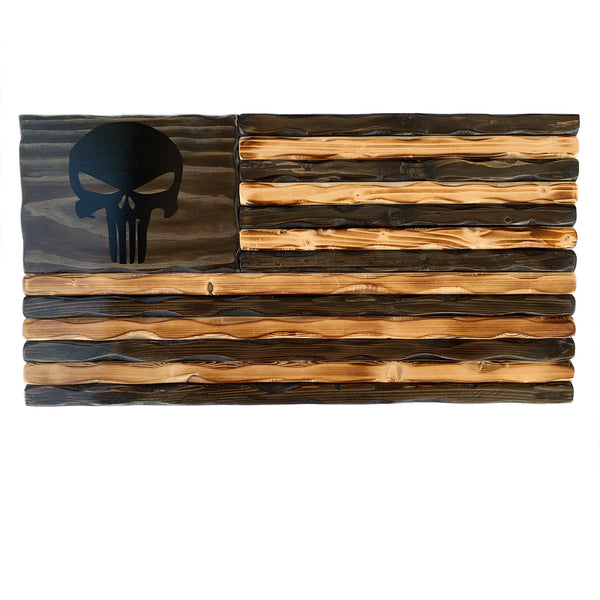 The Punisher Flag Plaque with Burn detail