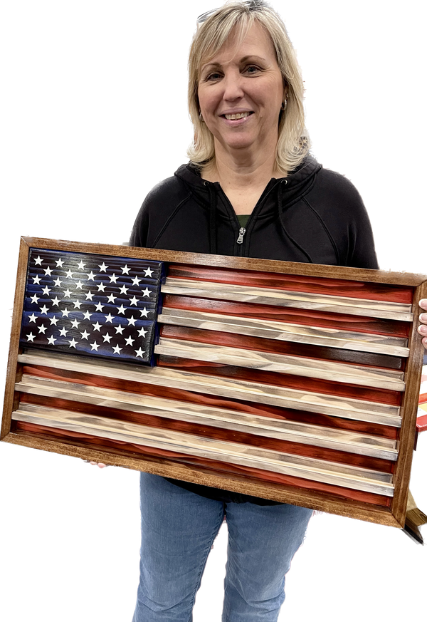 Framed Flag Plaque Coin Display