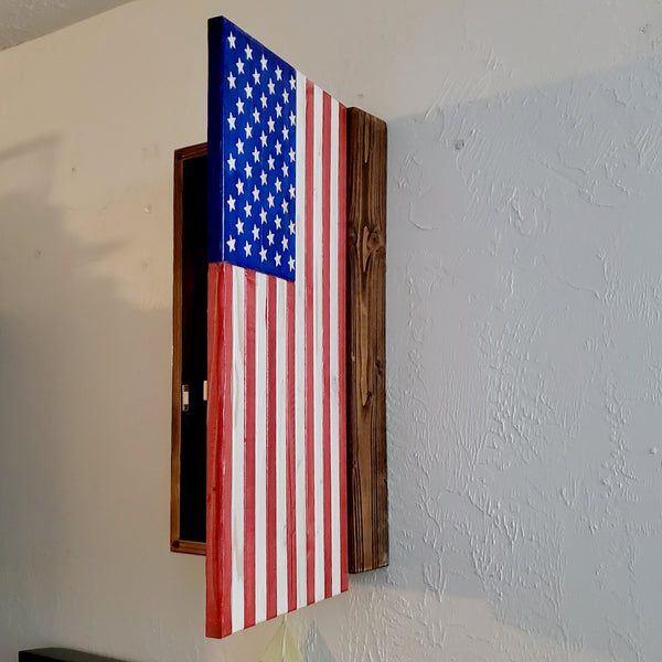 Medium Flag Concealment Cabinet - One Compartment